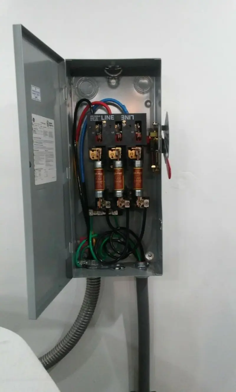 Three-phase disconnect switch installed for Electrical Wiring & Rewiring in Pompton Lakes